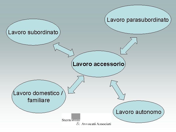 Lavoro parasubordinato Lavoro accessorio Lavoro domestico / familiare Lavoro autonomo 