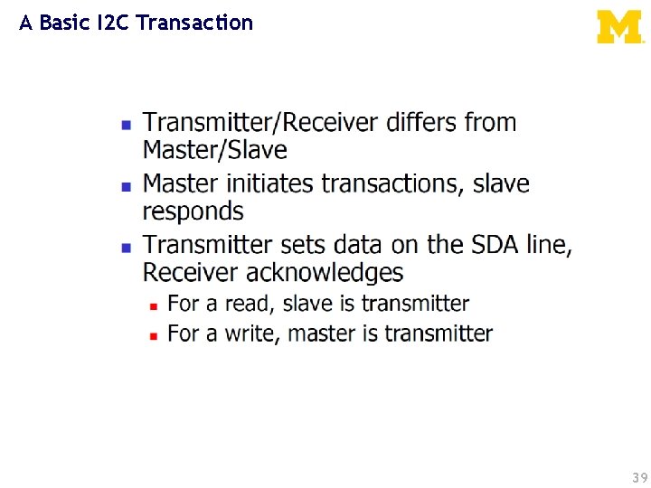A Basic I 2 C Transaction 39 