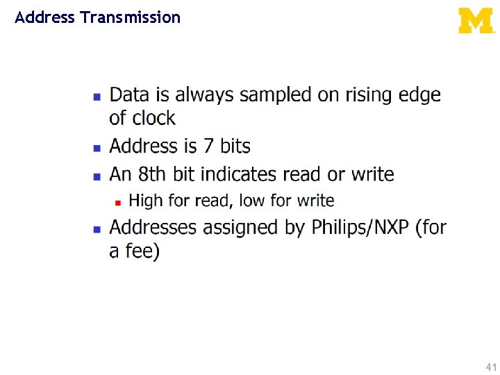 Address Transmission 41 