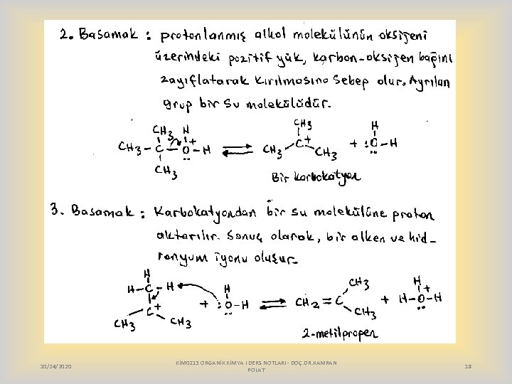 10/24/2020 KİM 0213 ORGANİK KİMYA I DERS NOTLARI - DOÇ. DR. KAMRAN POLAT 18