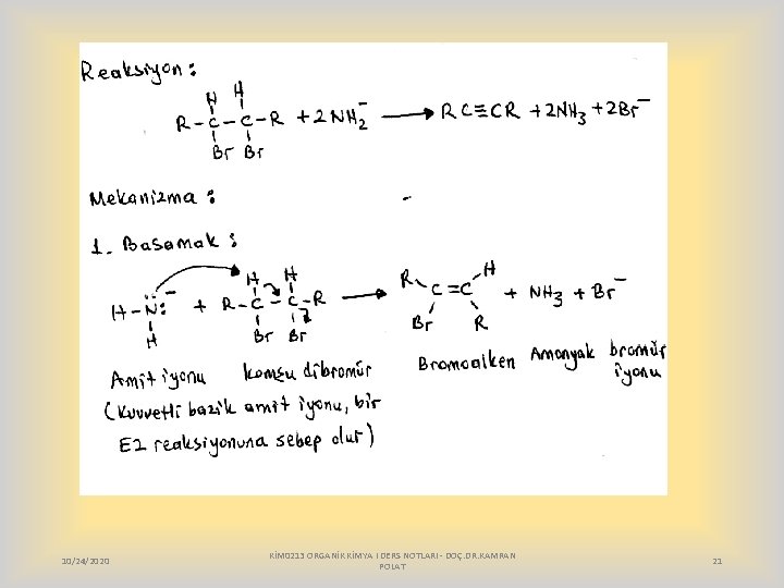 10/24/2020 KİM 0213 ORGANİK KİMYA I DERS NOTLARI - DOÇ. DR. KAMRAN POLAT 21