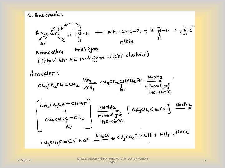 10/24/2020 KİM 0213 ORGANİK KİMYA I DERS NOTLARI - DOÇ. DR. KAMRAN POLAT 22