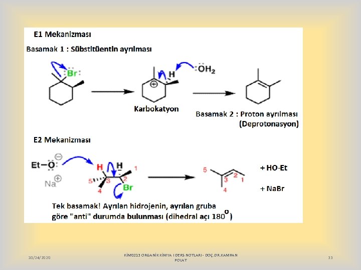 10/24/2020 KİM 0213 ORGANİK KİMYA I DERS NOTLARI - DOÇ. DR. KAMRAN POLAT 33