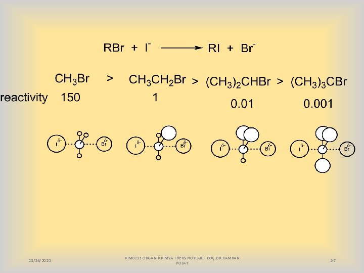 10/24/2020 KİM 0213 ORGANİK KİMYA I DERS NOTLARI - DOÇ. DR. KAMRAN POLAT 56