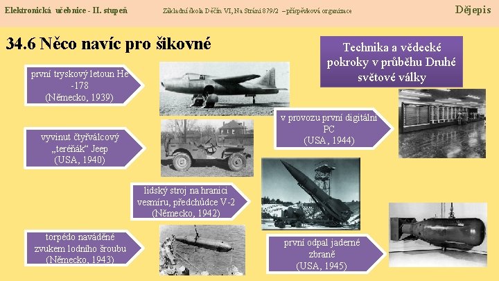 Elektronická učebnice - II. stupeň Základní škola Děčín VI, Na Stráni 879/2 – příspěvková