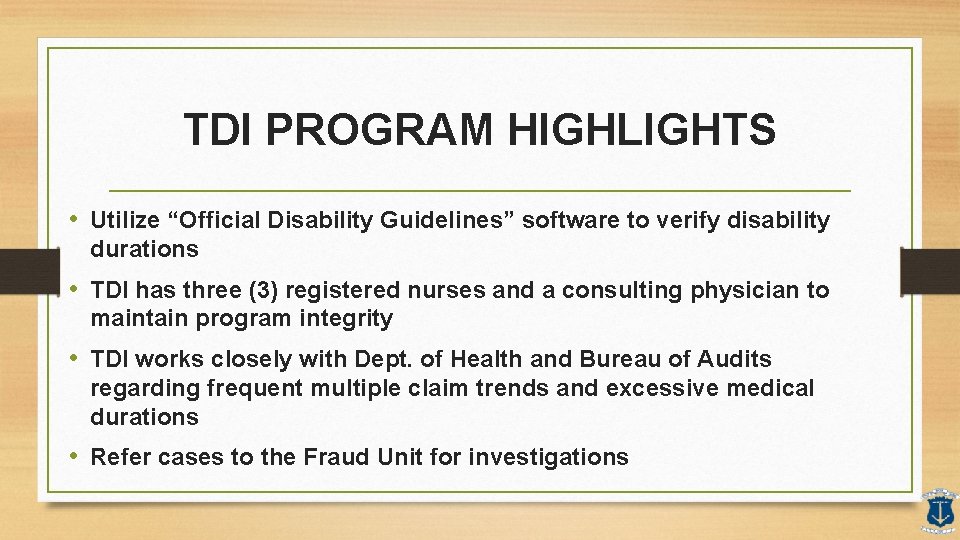 RI Department of Labor and Training Temporary Disability