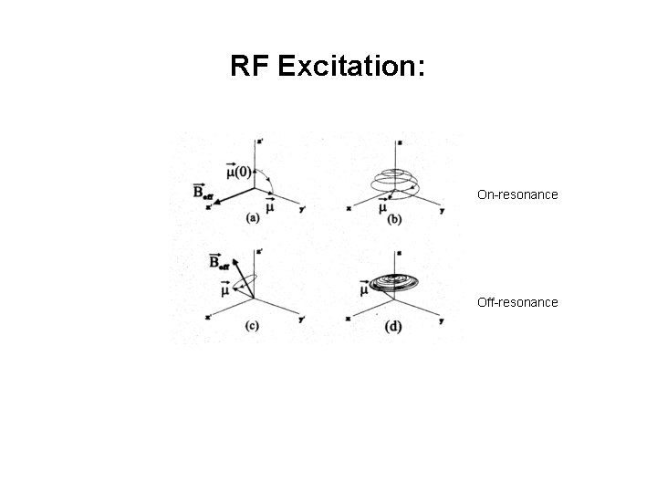 RF Excitation: On-resonance Off-resonance 