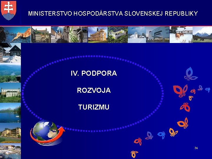 MINISTERSTVO HOSPODÁRSTVA SLOVENSKEJ REPUBLIKY IV. PODPORA ROZVOJA TURIZMU 24 