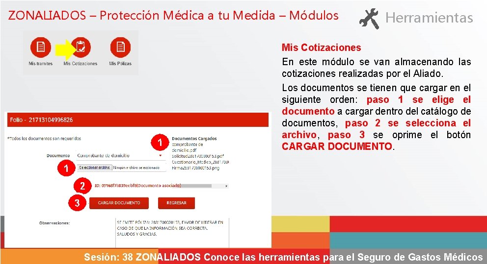 ZONALIADOS – Protección Médica a tu Medida – Módulos 1 Herramientas Mis Cotizaciones En