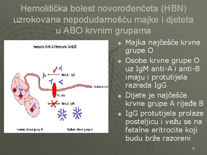 Hemolitička bolest novorođenčeta (HBN) uzrokovana nepodudarnošću majke i djeteta u ABO krvnim grupama u