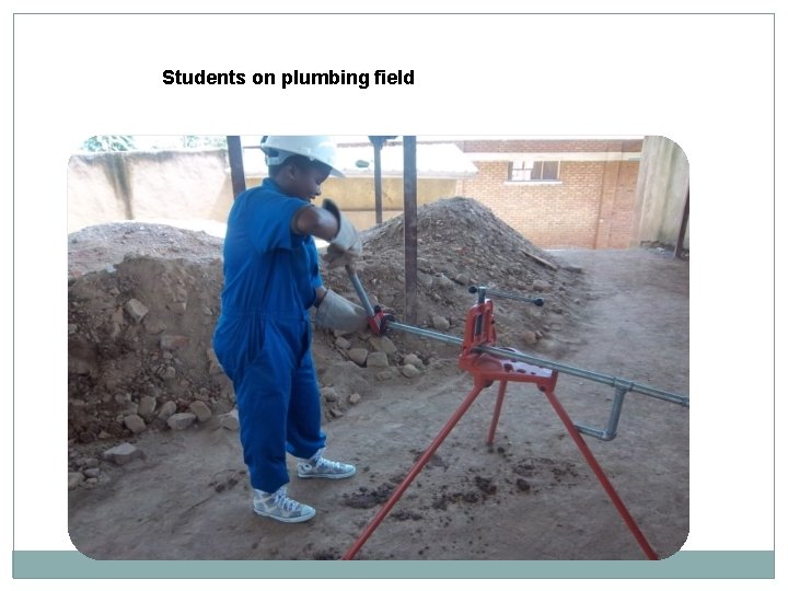 Students on plumbing field 