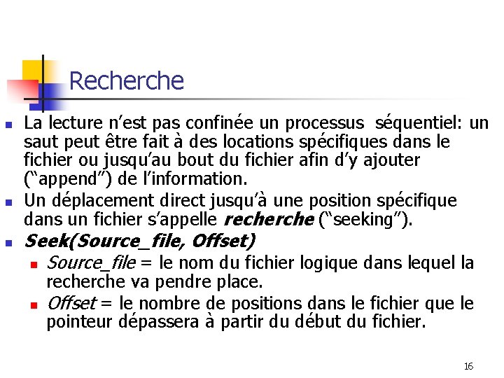 Recherche n n n La lecture n’est pas confinée un processus séquentiel: un saut
