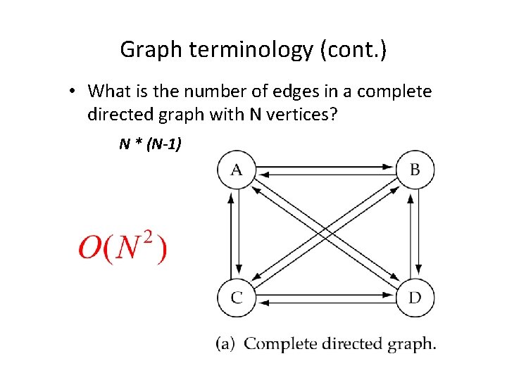 Graph terminology (cont. ) • What is the number of edges in a complete