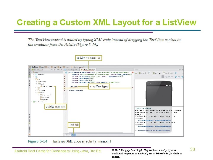 Creating a Custom XML Layout for a List. View Android Boot Camp for Developers