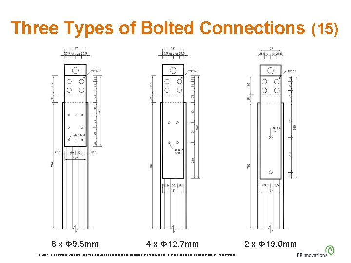 Three Types of Bolted Connections (15) 8 x Φ 9. 5 mm 4 x