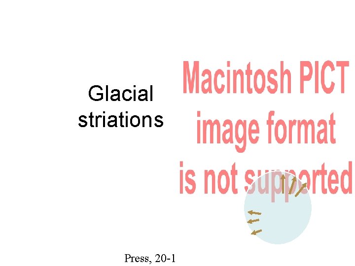Glacial striations Press, 20 -1 