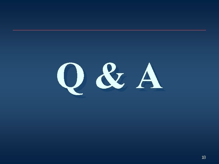 Q&A 18 