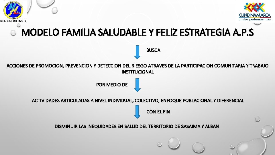 MODELO FAMILIA SALUDABLE Y FELIZ ESTRATEGIA A. P. S BUSCA ACCIONES DE PROMOCION, PREVENCION