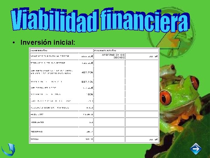  • Inversión inicial: 