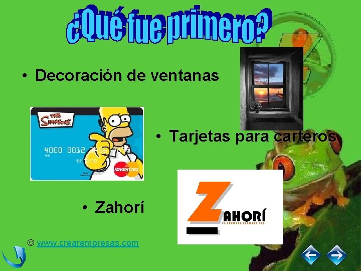  • Decoración de ventanas • Tarjetas para carteros • Zahorí © www. crearempresas.