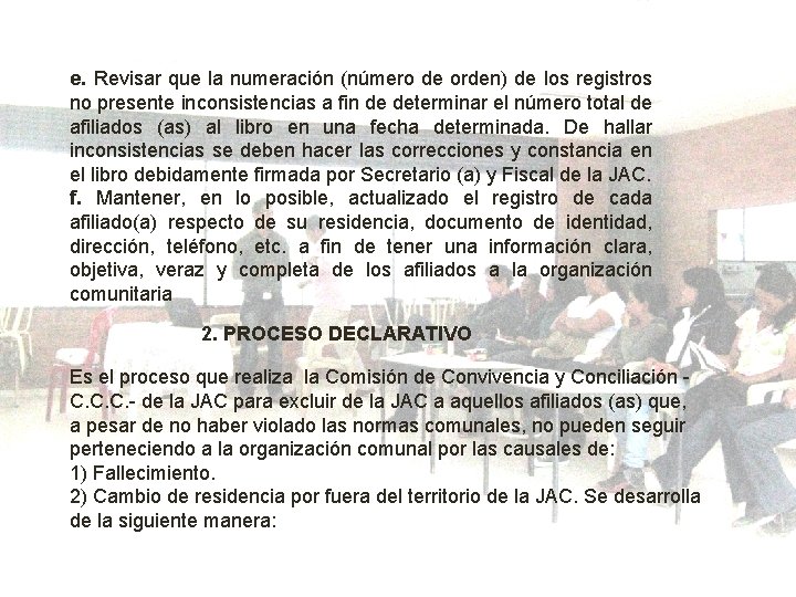 e. Revisar que la numeración (número de orden) de los registros no presente inconsistencias