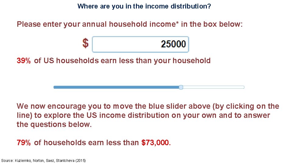Where are you in the income distribution? Please enter your annual household income* in