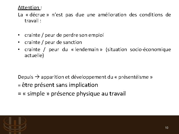 Attention : La « décrue » n’est pas due une amélioration des conditions de