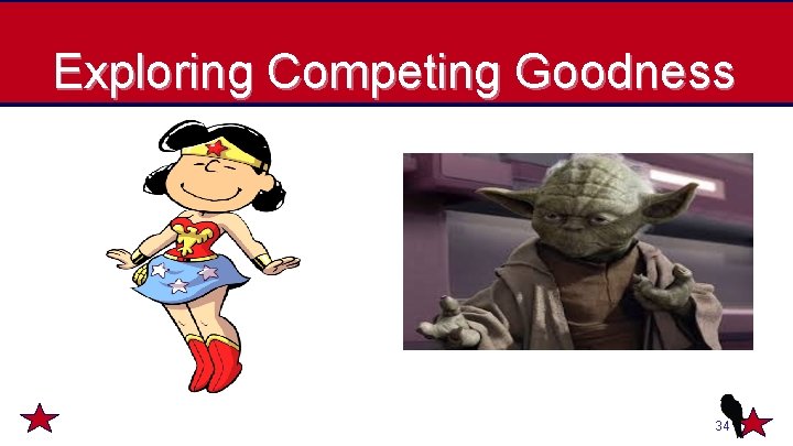 Exploring Competing Goodness 34 