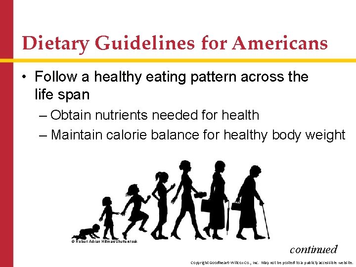 Dietary Guidelines for Americans • Follow a healthy eating pattern across the life span