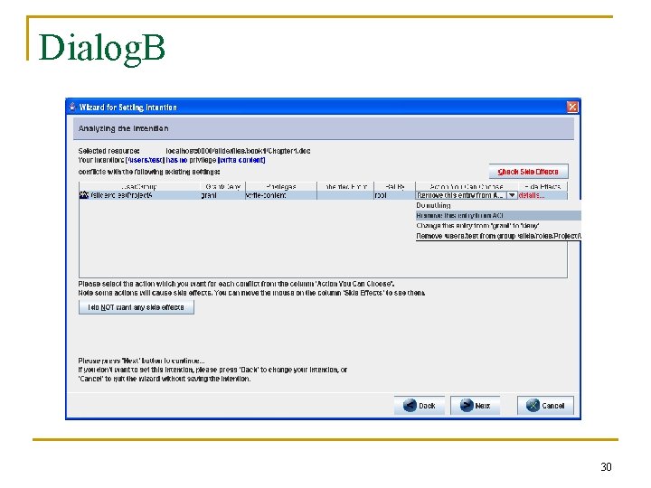 Dialog. B 30 