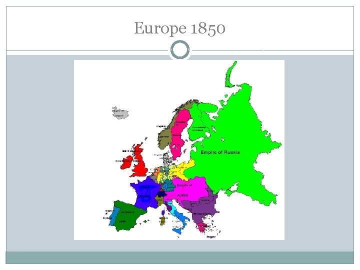 Europe 1850 Europe 1850