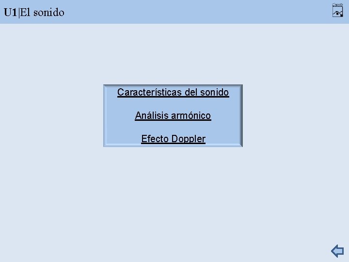 U 1|El sonido Características del sonido Análisis armónico Efecto Doppler 