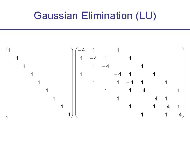 Gaussian Elimination (LU) 