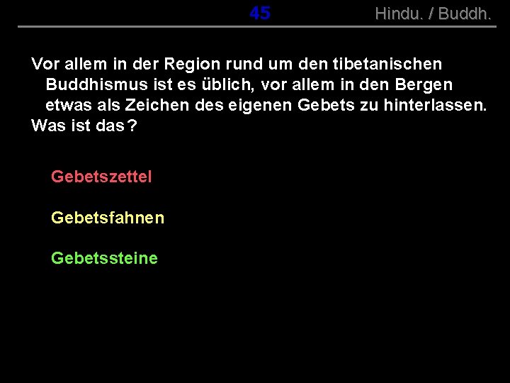 ( B+R-S 13/10 ) 045 Hindu. / Buddh. Vor allem in der Region rund