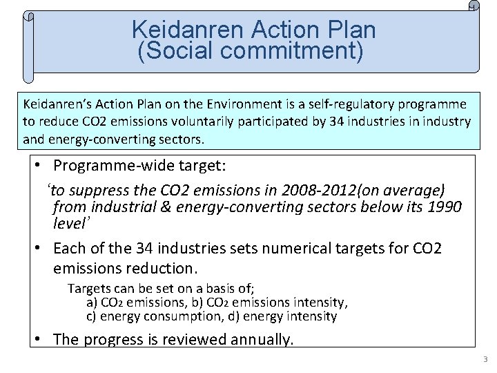 Keidanren Action Plan (Social commitment) Keidanren’s Action Plan on the Environment is a self