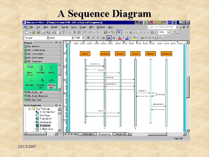 A Sequence Diagram 10/13/2007 