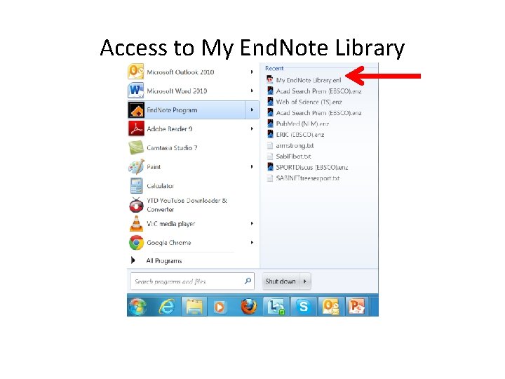 Access to My End. Note Library 