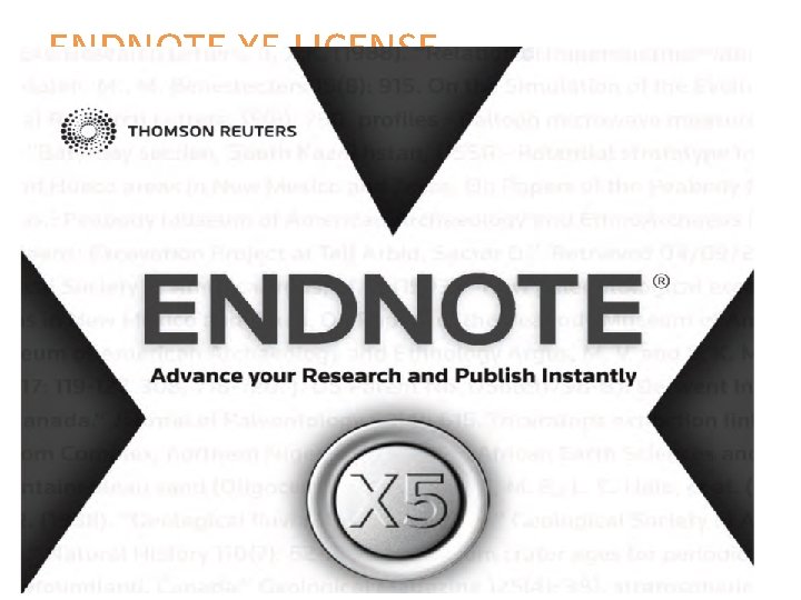 ENDNOTE X 5 LICENSE 