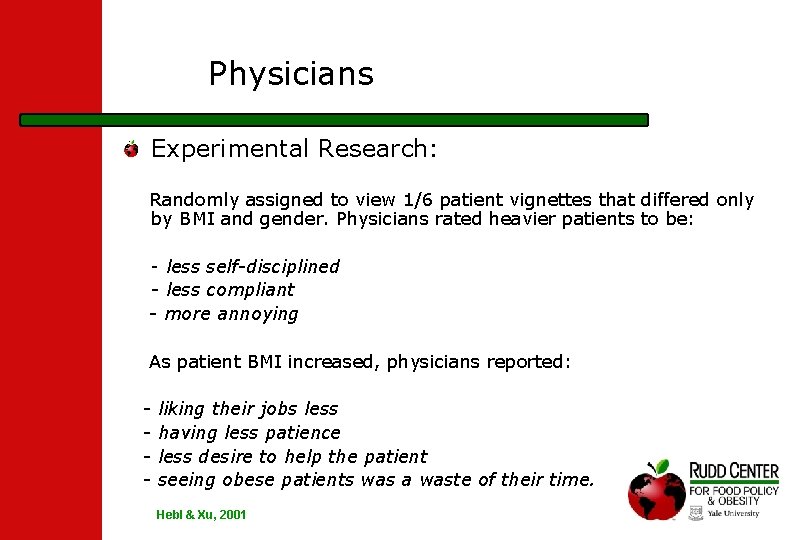 Physicians Experimental Research: Randomly assigned to view 1/6 patient vignettes that differed only by