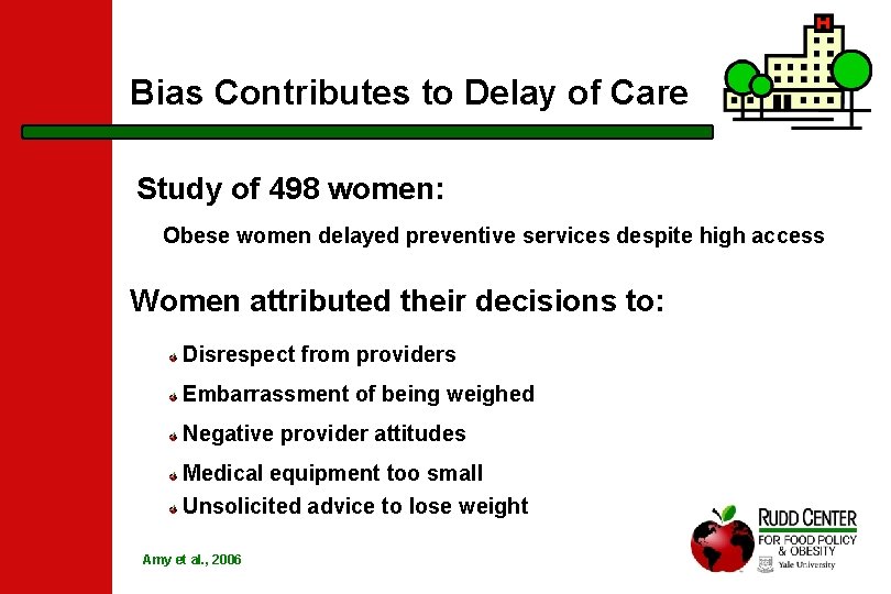 Bias Contributes to Delay of Care Study of 498 women: Obese women delayed preventive