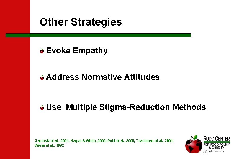Other Strategies Evoke Empathy Address Normative Attitudes Use Multiple Stigma-Reduction Methods Gapinski et al.