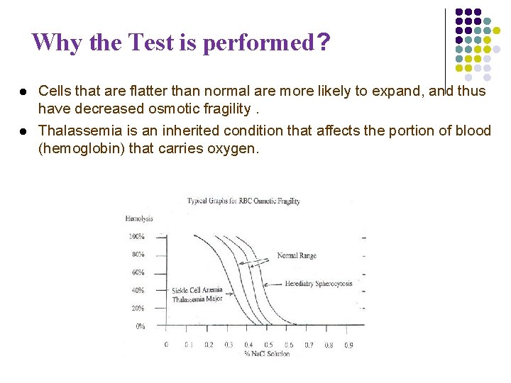 Why the Test is performed? l l Cells that are flatter than normal are