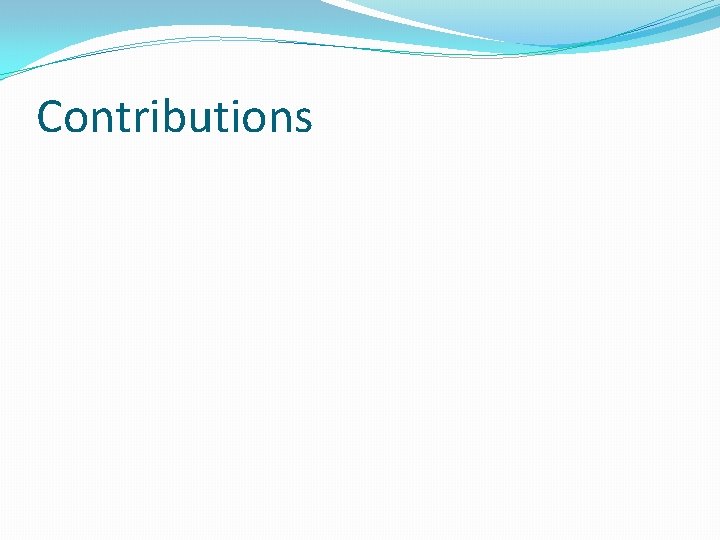 Contributions 