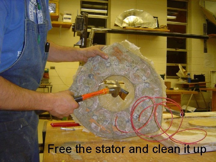 Free the stator and clean it up 