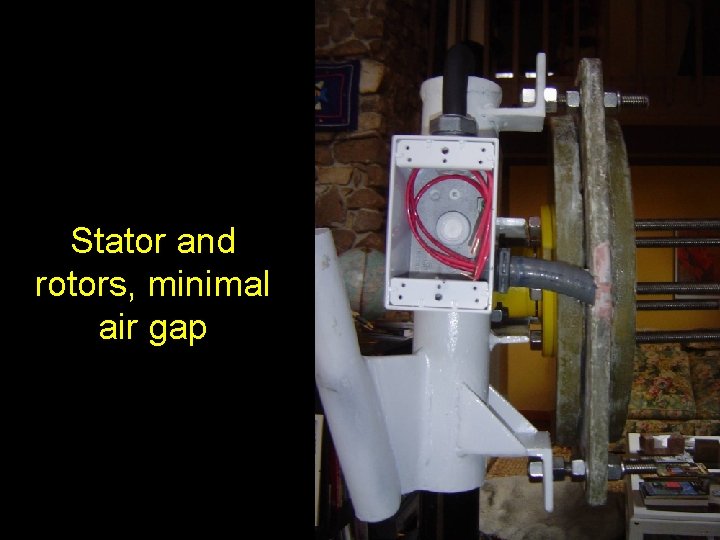 Stator and rotors, minimal air gap 