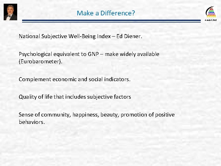 Make a Difference? Anvari. Net National Subjective Well-Being Index – Ed Diener. Psychological equivalent