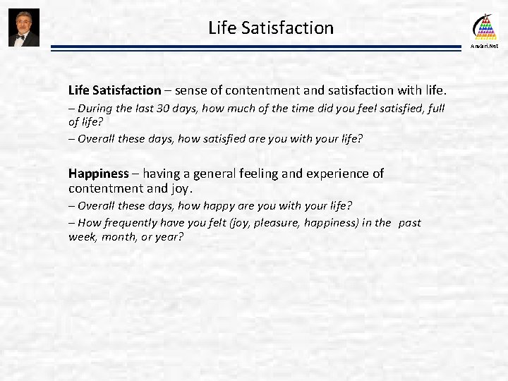 Life Satisfaction Anvari. Net Life Satisfaction – sense of contentment and satisfaction with life.