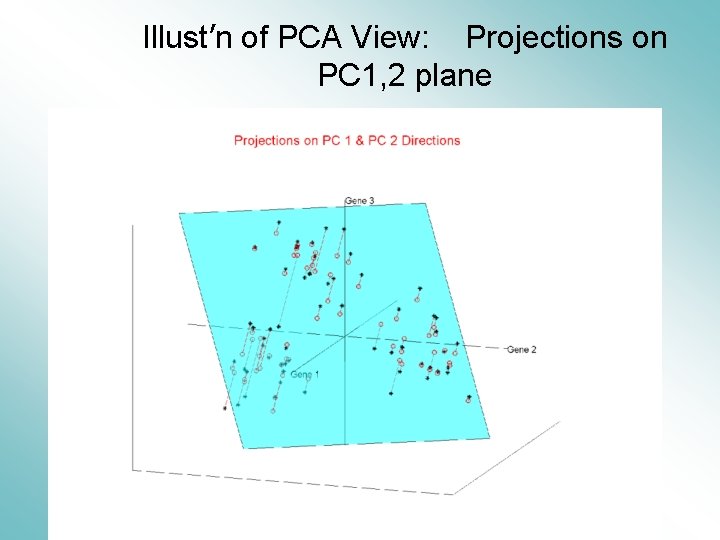 Illust’n of PCA View: Projections on PC 1, 2 plane 