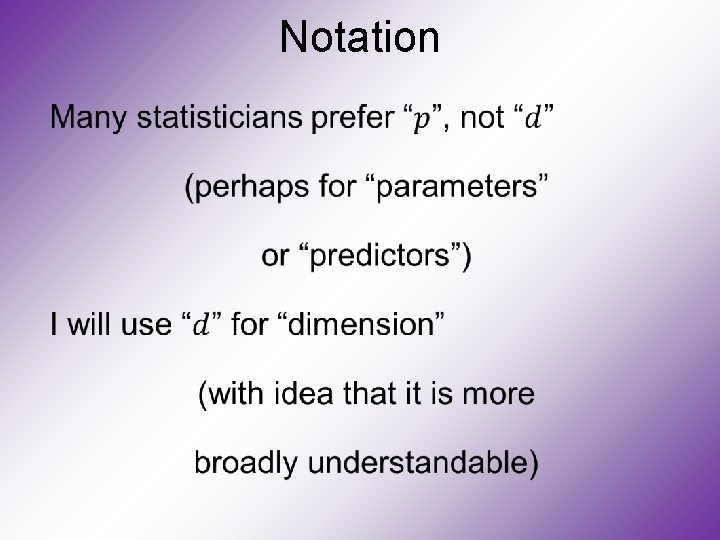 Notation • 