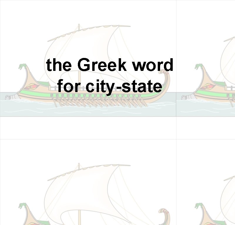 the Greek word for city-state 